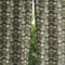 Blackout curtain panel featuring mystical moth pattern with all-seeing eyes, crescent moons, and botanical florals in olive green, cream, and charcoal colors on dark background. Heavyweight polyester fabric with rich satiny texture, rod pocket construction, gothic home decor, witchy aesthetic, occult symbolism, apothecary style window treatment for bedroom or living room